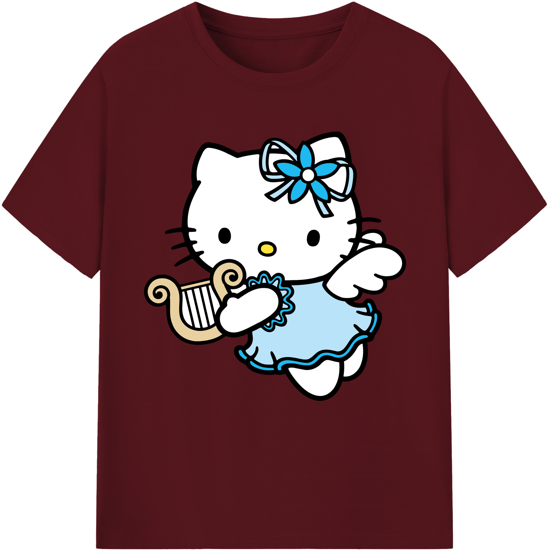 （画像用） Hello Kitty ハローキティ 綿100％半袖Tシャツ（フロントプリント）